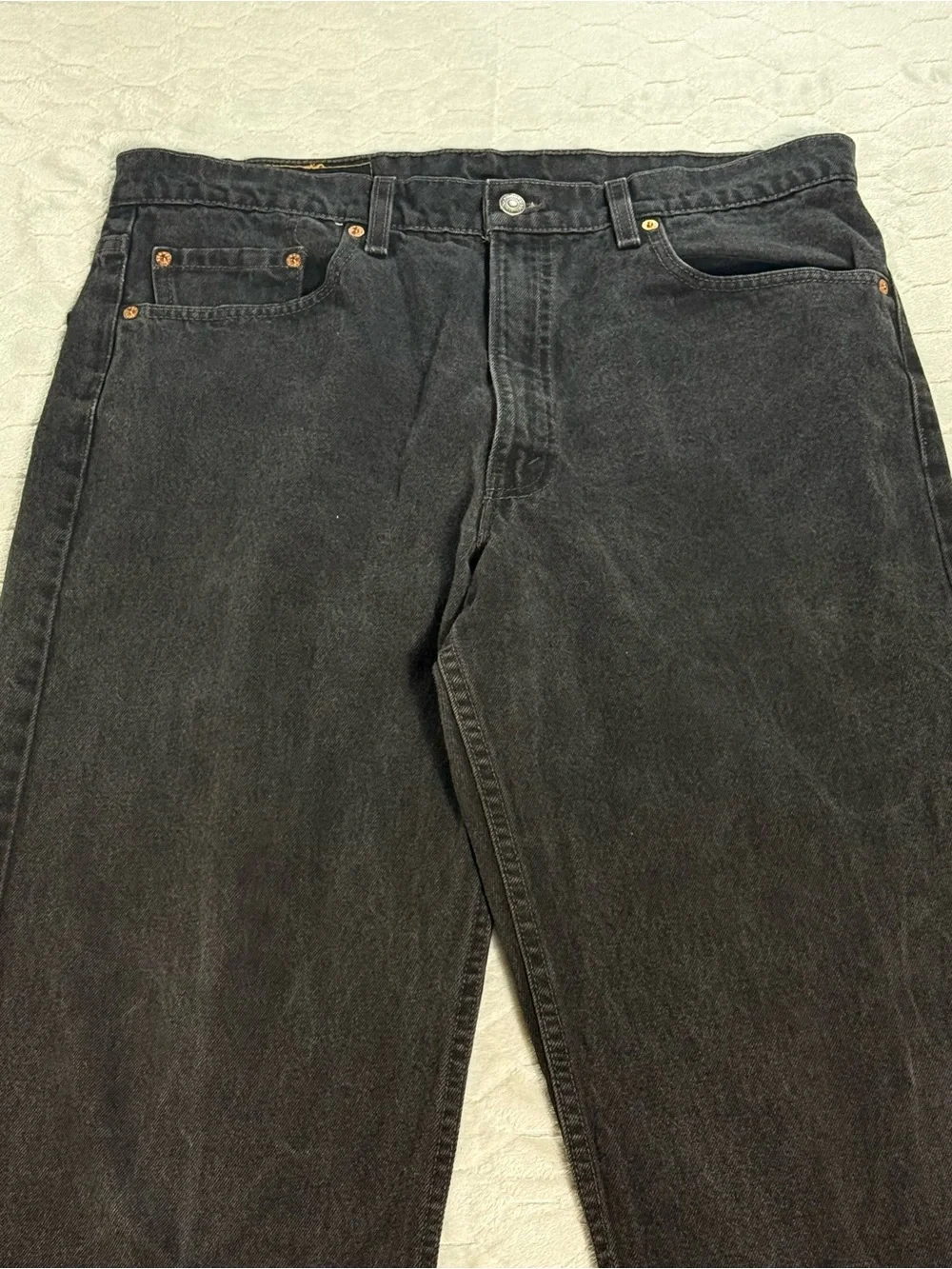 Vintage 1998 Levi’s 550 Black Jeans USA Made 38x30 Fits 36x30